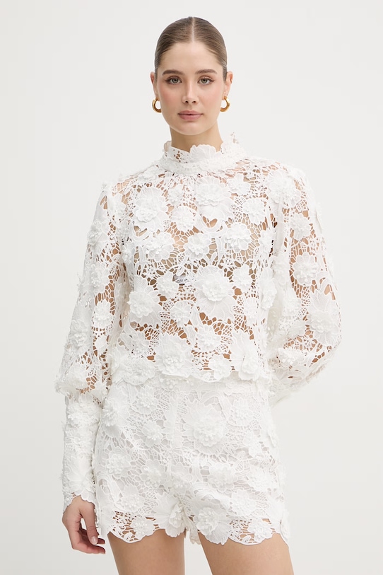 Bardot bluzka damska ażurowa beżowy 57501TB1