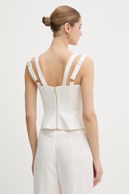 Odzież Bardot top damski lniany 60368TB beżowy