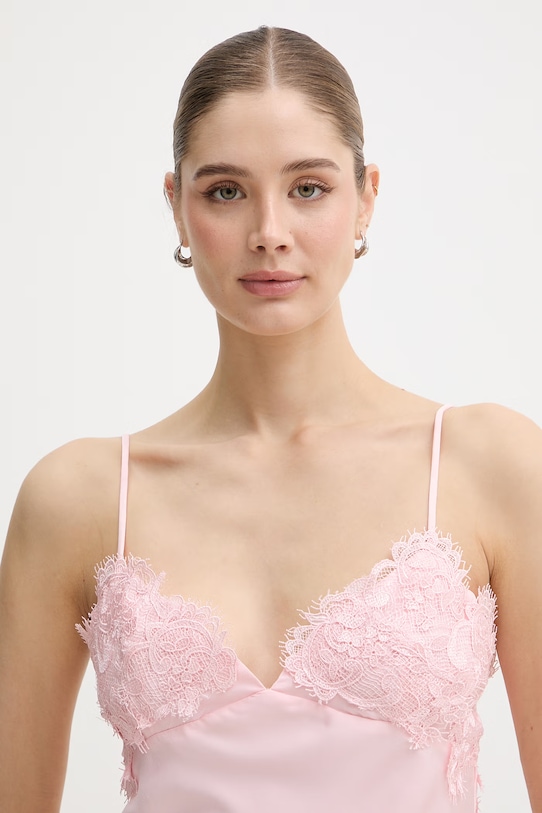 Bardot bluzka na ramiączkach damska różowy 60383TB