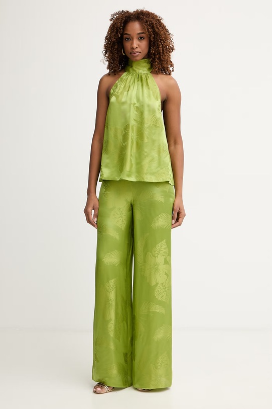 Retrofete halenka dámská s příměsí hedvábí Martana R.SS26.12689.11 zelená SS26