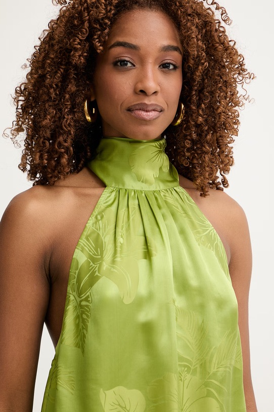 Retrofete halenka dámská s příměsí hedvábí Martana zelená R.SS26.12689.11