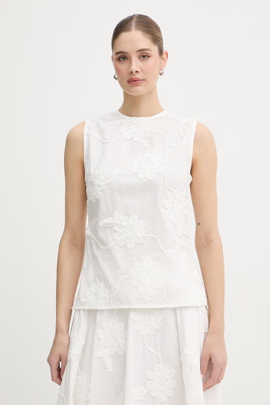 Rotate bluzka damska bawełniana biały 115556400