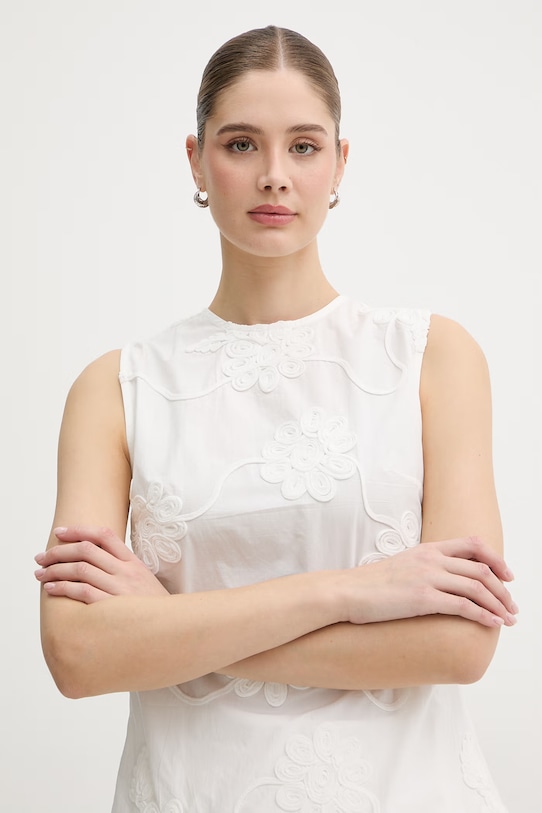 Rotate bluzka damska bawełniana biały 115556400