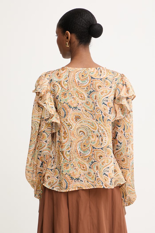 Odzież Morgan bluzka koszulowa damska CHOHO.F żółty