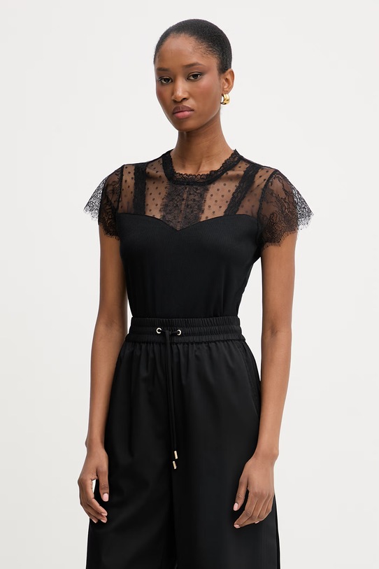 Morgan bluzka damska z wiskozą czarny DAPHNE