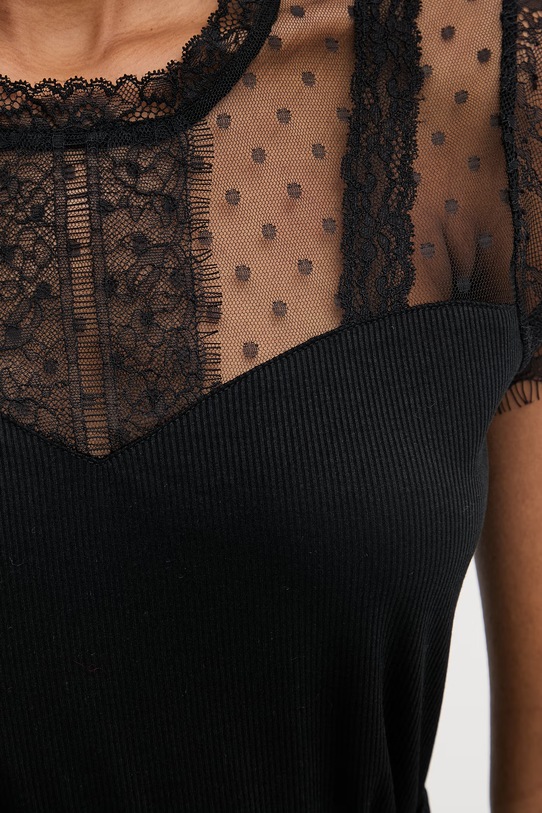 Morgan bluzka damska z wiskozą DAPHNE czarny