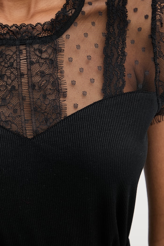 Morgan bluzka damska z wiskozą DAPHNE czarny