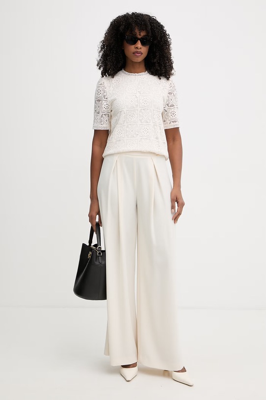 Morgan bluzka damska z bawełną DBOHO beżowy SS26