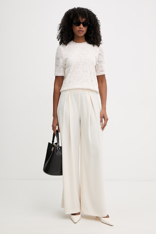 Morgan bluzka damska z bawełną DBOHO beżowy SS26