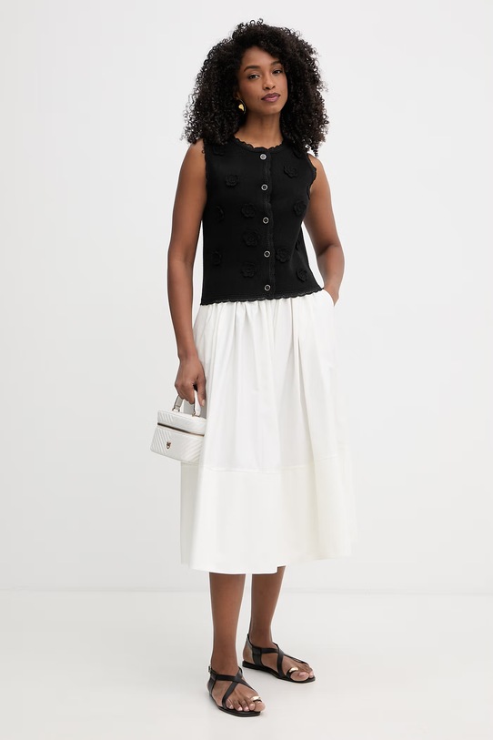 Morgan kamizelka damska z wiskozy MFLEUR czarny SS26