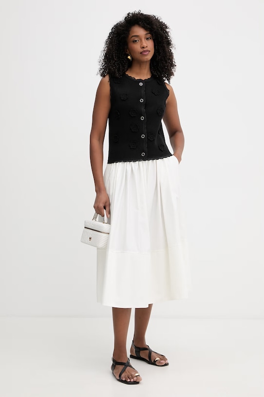 Morgan kamizelka damska z wiskozy MFLEUR czarny SS26