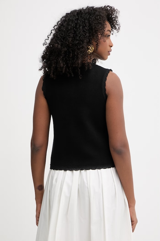 Odzież Morgan kamizelka damska z wiskozy MFLEUR czarny