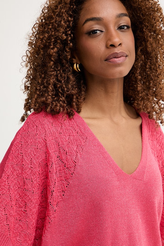 Morgan sweter damski z wiskozą pomarańczowy MILVI