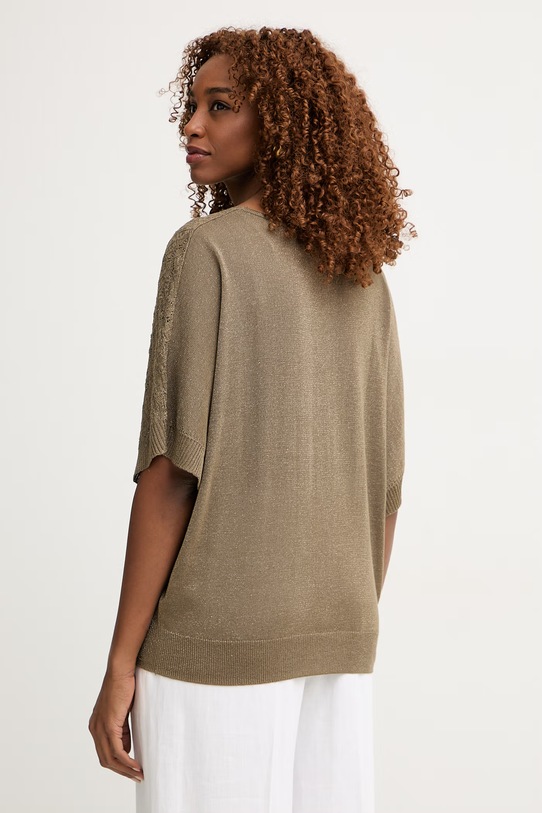 Odzież Morgan sweter damski z wiskozą MILVI zielony