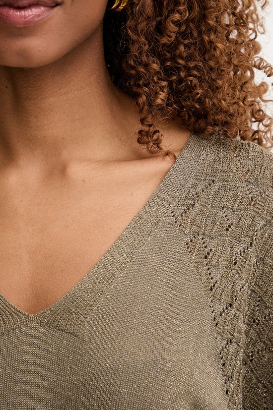 Morgan sweter damski z wiskozą MILVI zielony