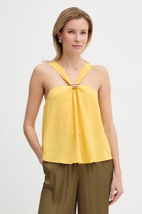Morgan bluzka halter damska żółty OGALAN
