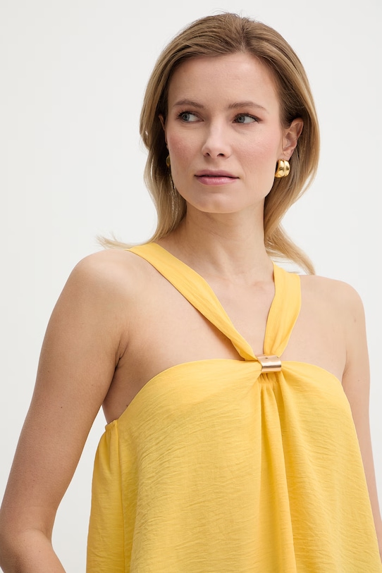Morgan bluzka halter damska żółty OGALAN