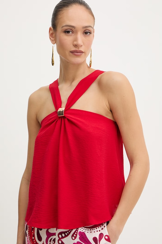 Morgan bluzka halter damska czerwony OGALAN