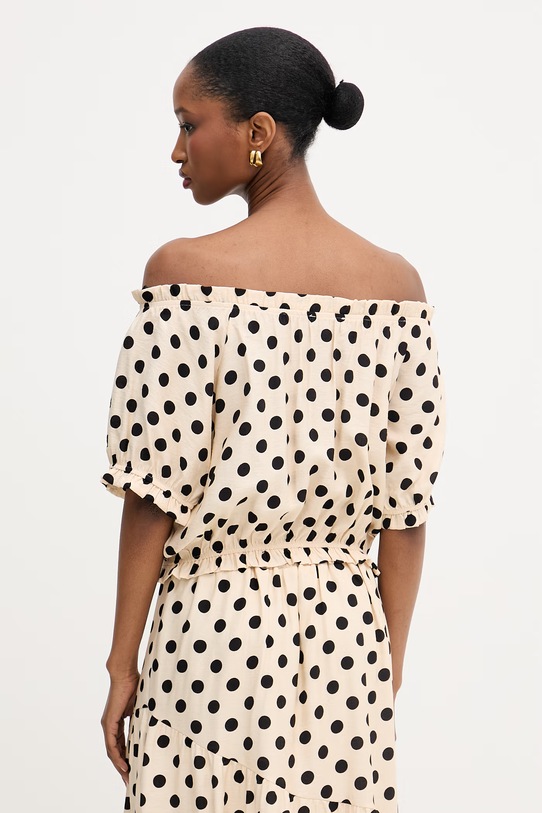 Odzież Morgan bluzka hiszpanka damska z wiskozą OVITA beżowy