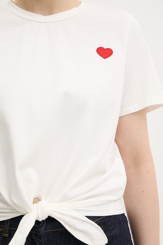 Morgan t-shirt damski z bawełną DANNY beżowy