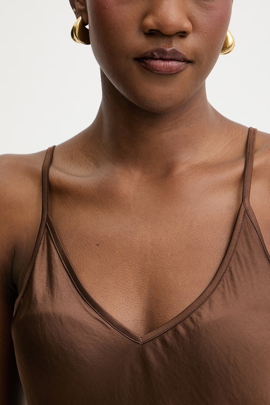 Haveone top damski z wiskozy RWG.Q012 brązowy