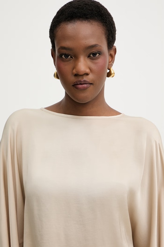 Haveone bluzka damska z wiskozy beżowy CWG.Q009