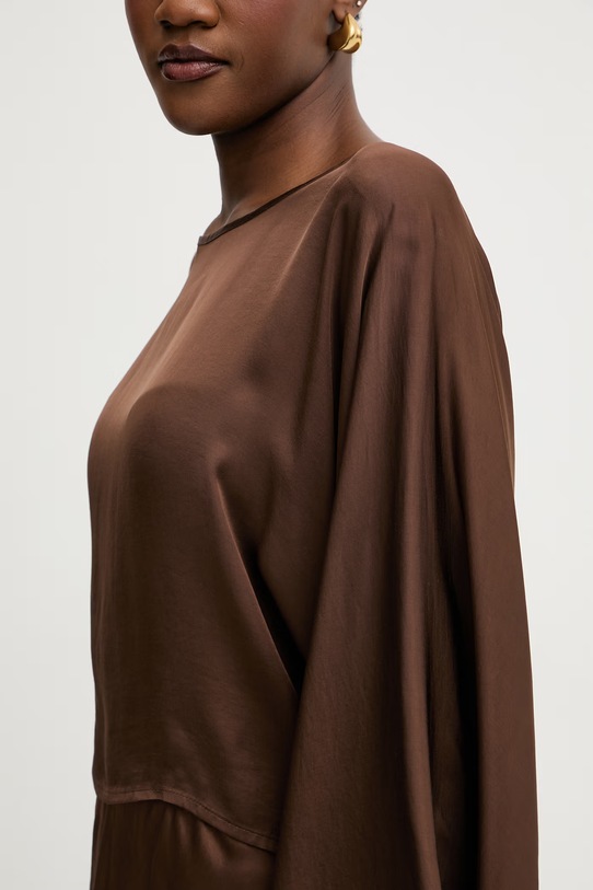 Haveone bluzka damska z wiskozy brązowy CWG.Q009