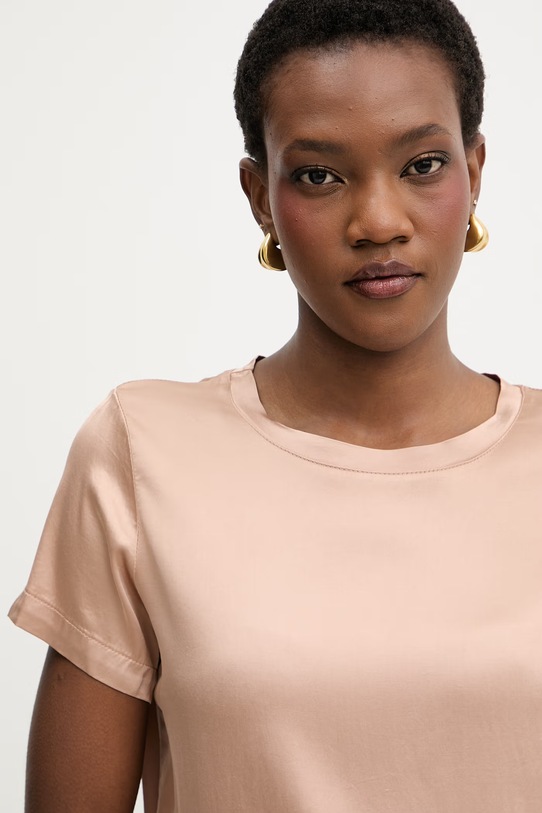 Haveone t-shirt basic damski z wiskozą różowy CWG.Q005