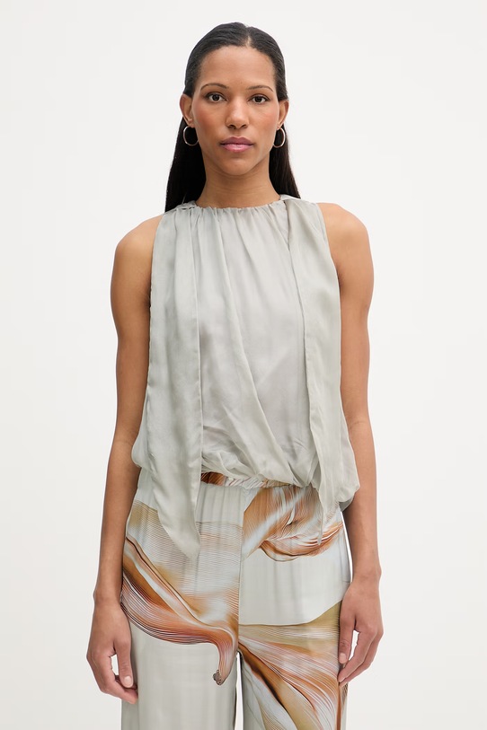 Isabelle Blanche top damski jedwabny zielony IS26SS.C166.T026