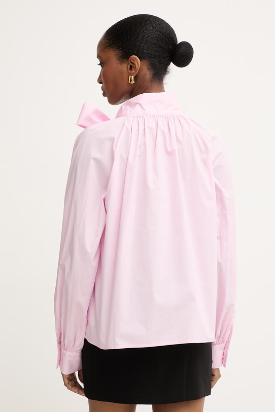 Odzież Morgan bluzka koszulowa damska bawełniana ODIPA różowy