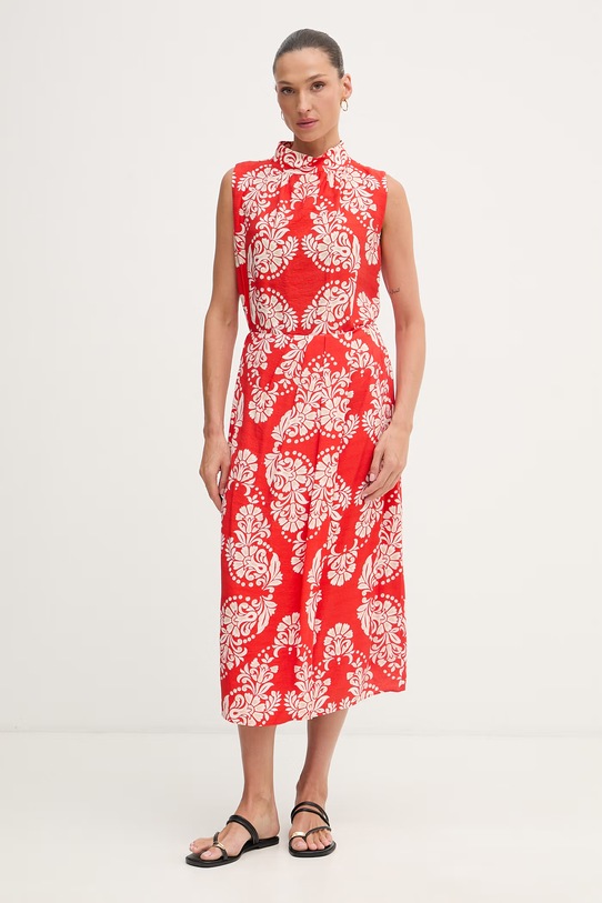 Lola Casademunt bluzka damska z wiskozy LS2615091 czerwony SS26