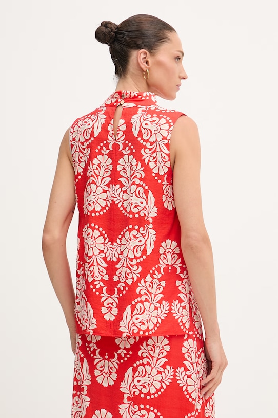 Odzież Lola Casademunt bluzka damska z wiskozy LS2615091 czerwony