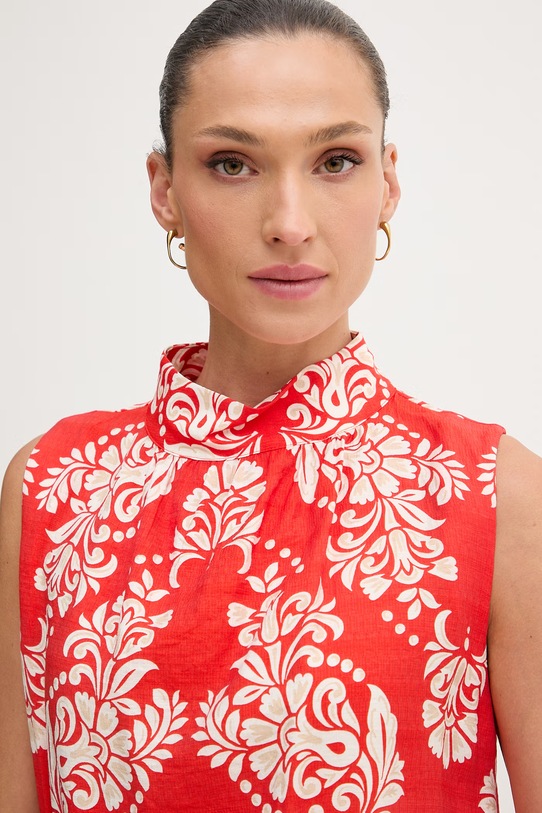Lola Casademunt bluzka damska z wiskozy czerwony LS2615091
