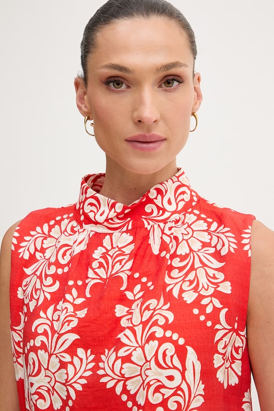 Lola Casademunt bluzka damska z wiskozy czerwony LS2615091