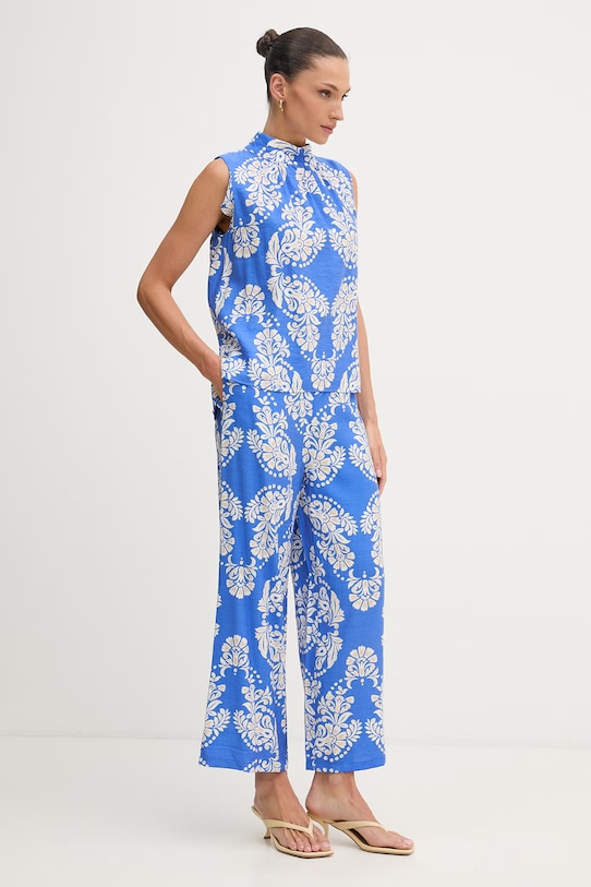 Lola Casademunt blúzka dámska s viskózou LS2615091 modrá SS26