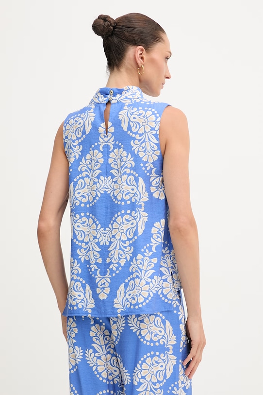 Odzież Lola Casademunt bluzka damska z wiskozy LS2615091 niebieski