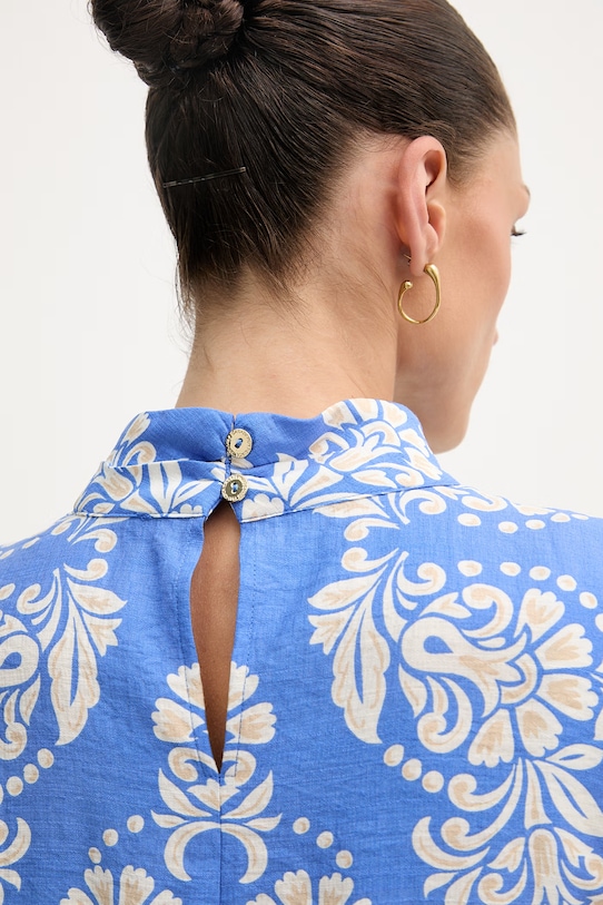 Lola Casademunt bluzka damska z wiskozy LS2615091 niebieski