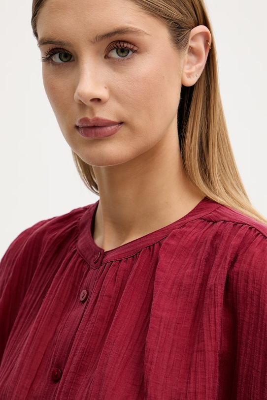 Sisley košile dámská s lyocellem burgundské 5RBKLQ0B7