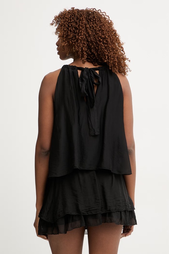 Odzież Haveone top damski z dodatkiem jedwabiu RFF.Q009 czarny