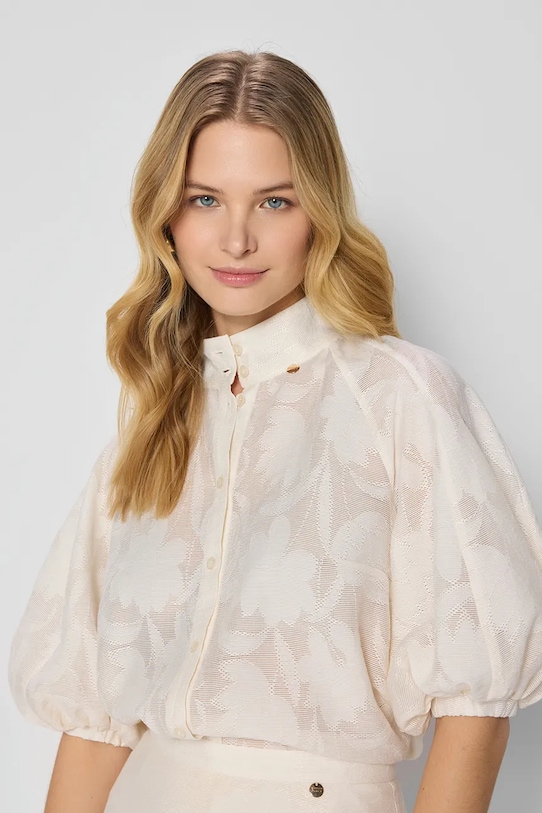 BIZUU блузка жіноча віскозна AZALEA бежевий AZALEA.KREMOWY