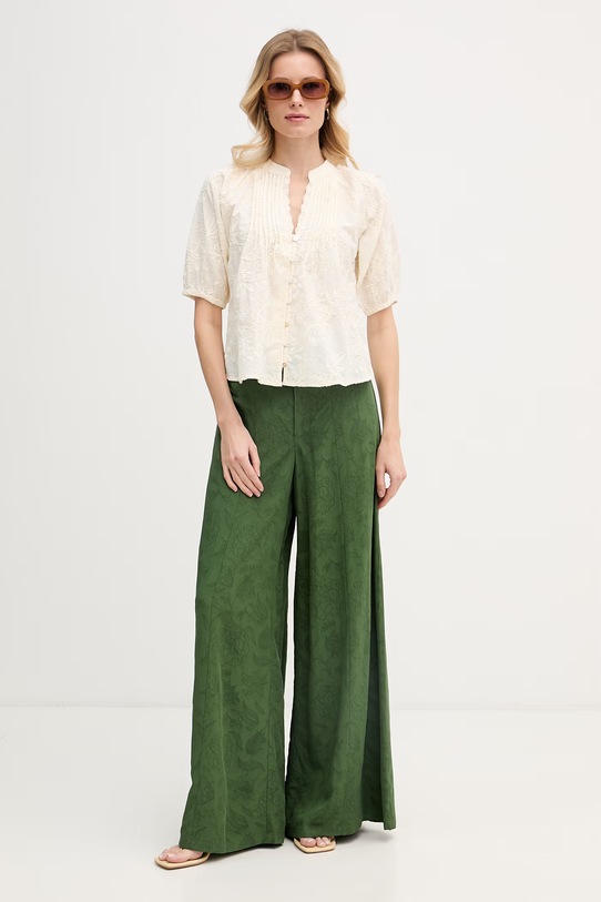 Hoss Intropia πουκαμίσα Γυναικεία βαμβακερή 5873390 μπεζ SS26