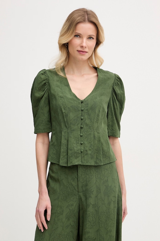 Hoss Intropia bluzka damska z lyocellem zielony 5873394