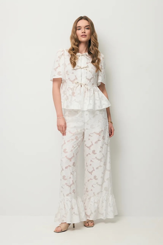 BIZUU bluza s volanima ženska SAVENNE SAVENNE.KREMOWY bež SS26