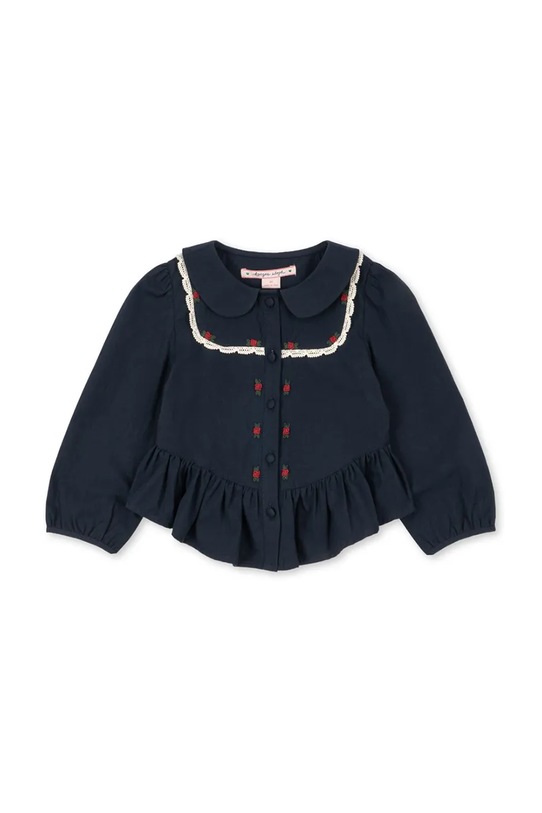 Konges Sløjd koszula bawełniana dziecięca EMMY SHIRT GOTS KS104294.PreSpring granatowy SS26