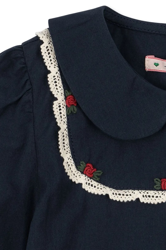 Konges Sløjd koszula bawełniana dziecięca EMMY SHIRT GOTS granatowy KS104294.PreSpring