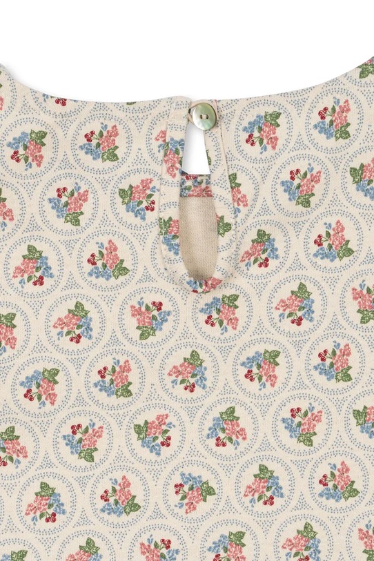 Dziewczynka Konges Sløjd bluzka bawełniana dziecięca DREY BLOUSE GOTS KS104289.PreSpring beżowy