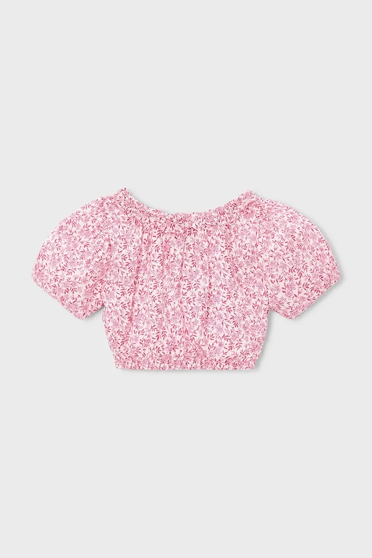 Mayoral bluzka bawełniana dziecięca 3026.6E.Mini.PPY2 różowy SS26