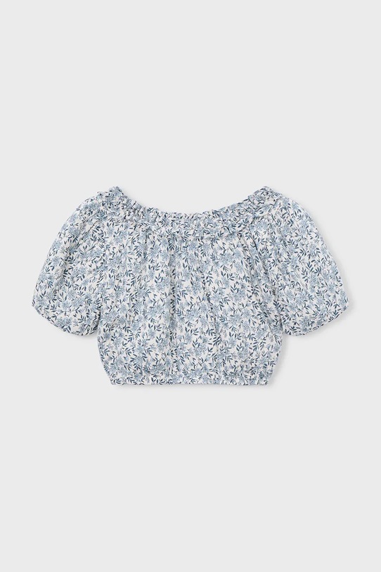 Детская хлопковая блузка Mayoral 3026.6E.Mini.PPY2 голубой SS26