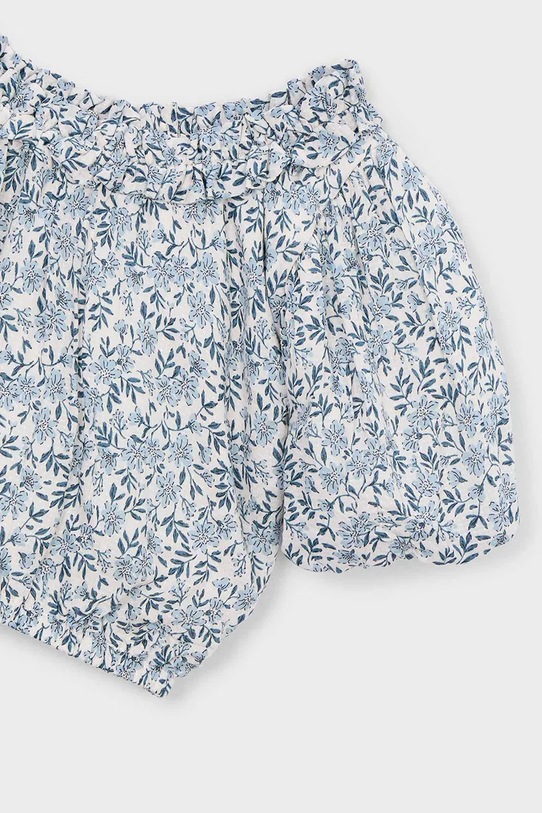 Детская хлопковая блузка Mayoral голубой 3026.6E.Mini.PPY2