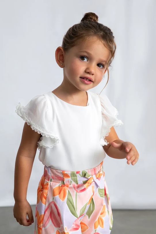 Mayoral bluzka dziecięca casual biały 3195.6B.Mini.PPY2